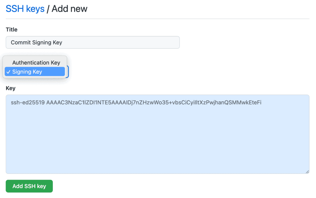 Adding a new SSH key to GitHub